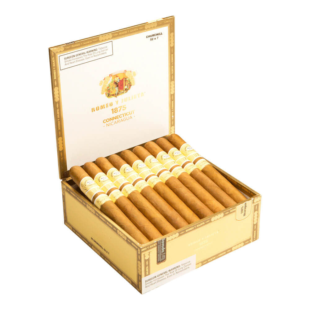 Romeo Y Julieta 1875 Connecticut Nicaragua Churchill 50X7 Box of 25