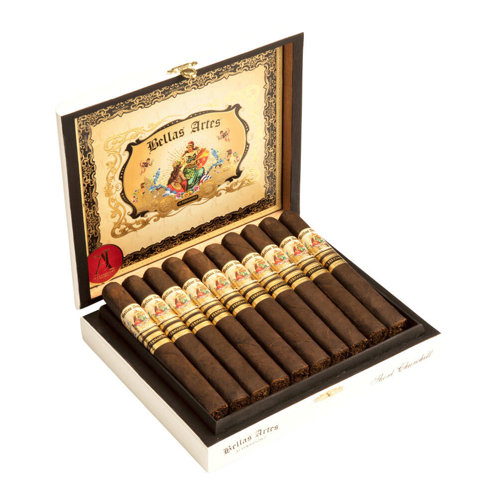 AJ Fernandez Bellas Artes Maduro Short Churchill 48X6 Box of 20
