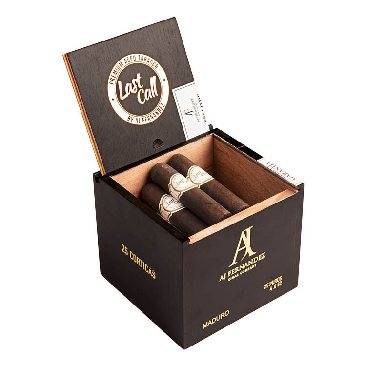 AJ Fernandez Last Call Maduro Corticas 52X4 Box of 25