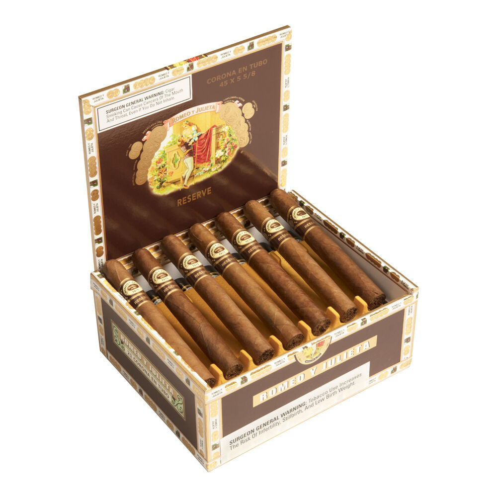 Romeo Y Julieta Reserve Corona Tubo 45X5.62 Box of 21